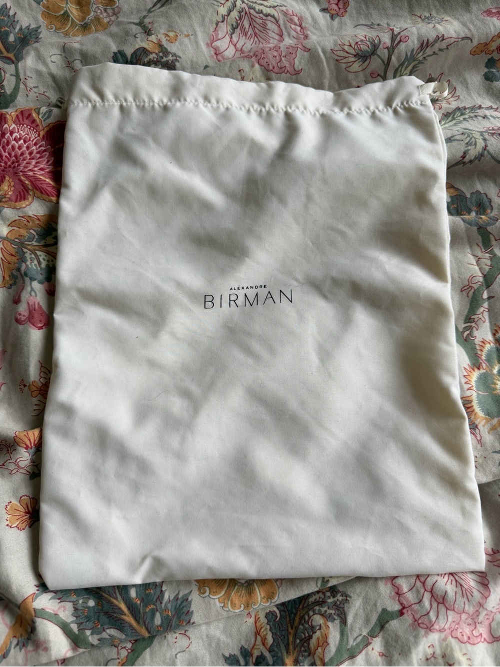 Alexandre Birman White Drawstring Dust Bag